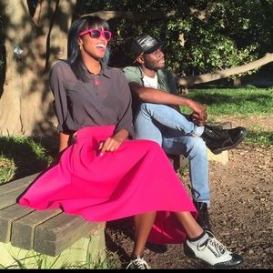 Hot Pink Circle Skirt